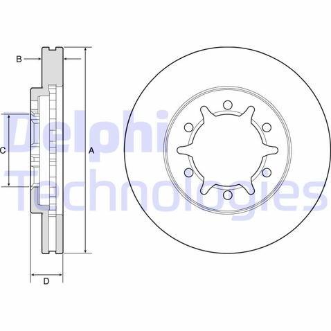 Delphi Tarcza hamulcowa BG4795C