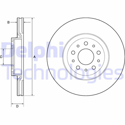 Tarcza hamulcowa DELPHI BG4797C