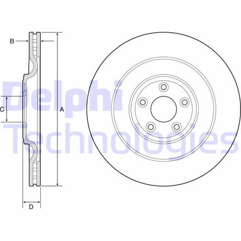 Tarcza hamulcowa DELPHI BG9194C
