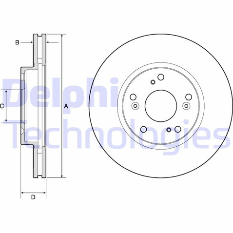 Tarcza hamulcowa DELPHI BG4774C