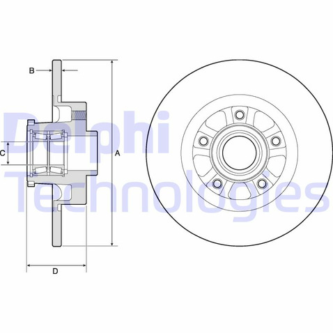 Delphi Tarcza hamulcowa BG9190RSC