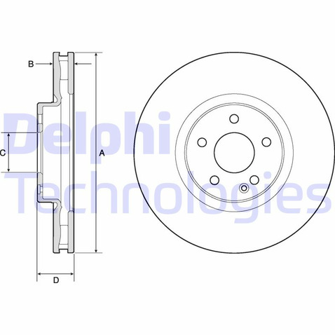 Tarcza hamulcowa DELPHI BG9174C