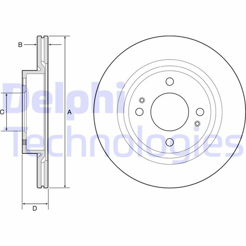 Tarcza hamulcowa DELPHI BG4830C