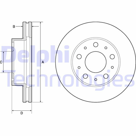 Tarcza hamulcowa DELPHI BG9180C