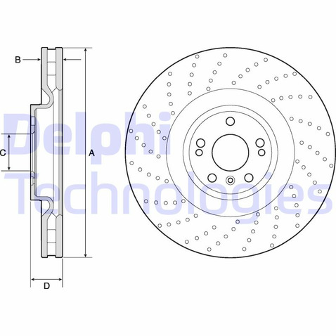 Tarcza hamulcowa DELPHI BG9185C