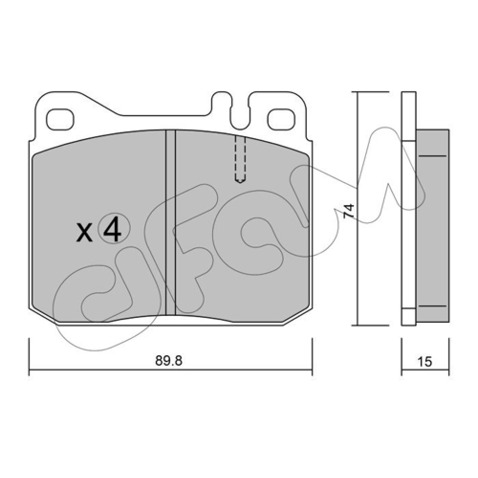 Klocki hamulcowe - komplet CIFAM 822-011-0