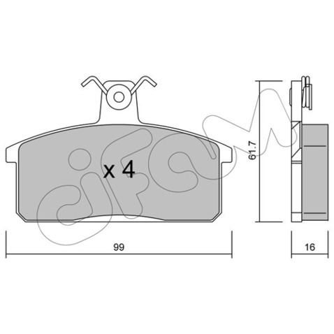 Klocki hamulcowe - komplet CIFAM 822-026-0