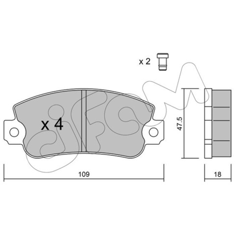 Klocki hamulcowe - komplet CIFAM 822-033-1