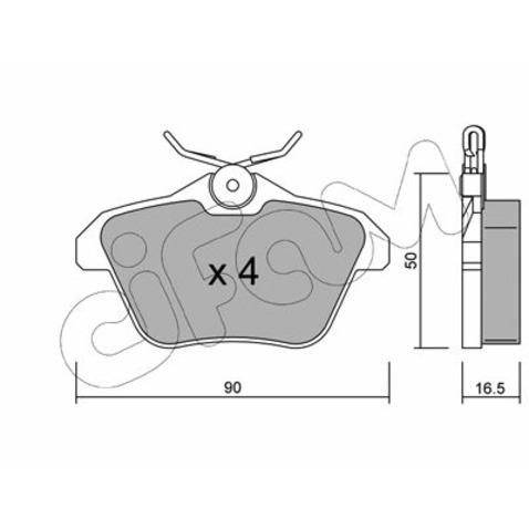 Klocki hamulcowe - komplet CIFAM 822-113-0