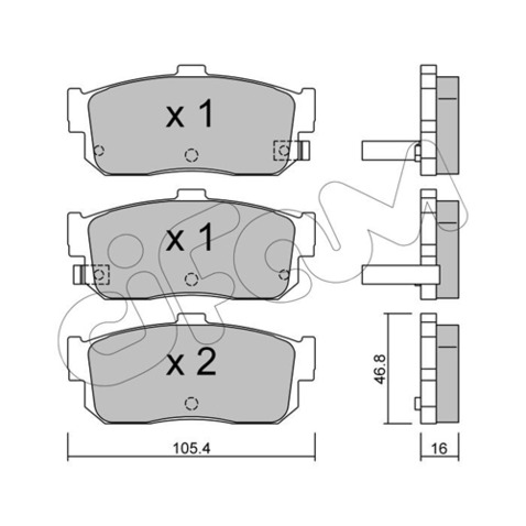 Klocki hamulcowe - komplet CIFAM 822-193-1