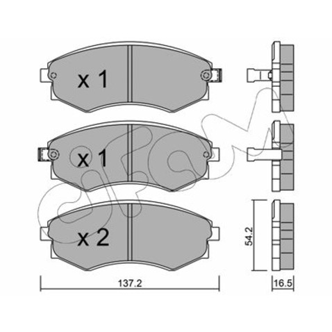 Klocki hamulcowe - komplet CIFAM 822-518-0