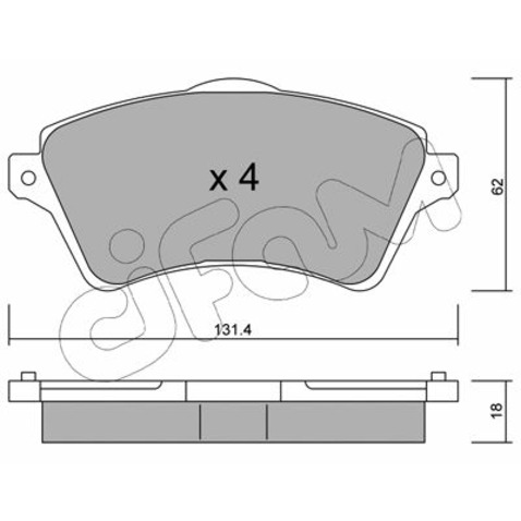 Klocki hamulcowe - komplet CIFAM 822-349-0