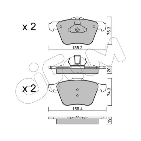 Klocki hamulcowe - komplet CIFAM 822-599-1