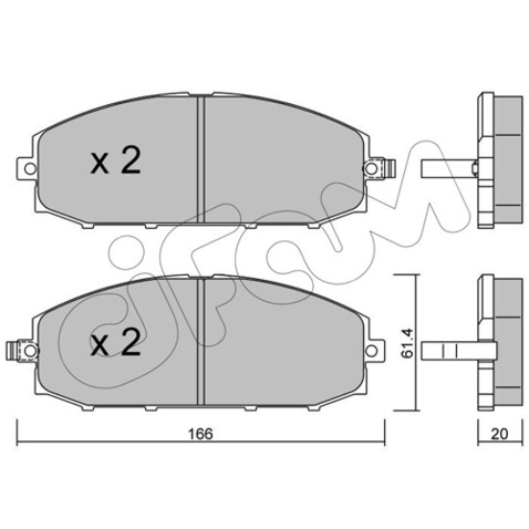 Klocki hamulcowe - komplet CIFAM 822-407-0