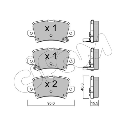 Klocki hamulcowe - komplet CIFAM 822-729-0