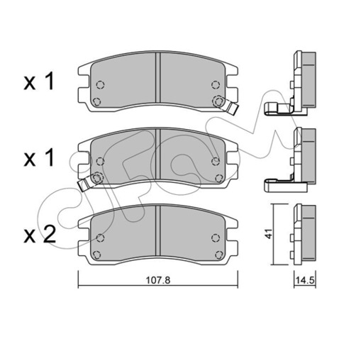 Klocki hamulcowe - komplet CIFAM 822-697-0