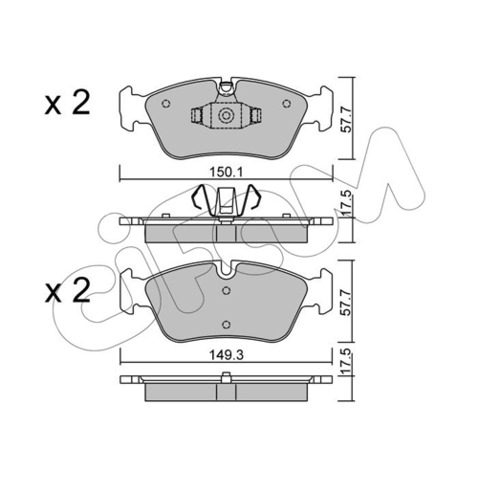 Klocki hamulcowe - komplet CIFAM 822-640-0