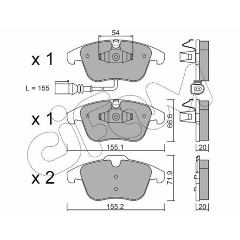 Klocki hamulcowe - komplet CIFAM 822-675-1