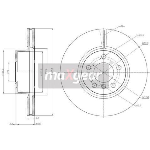 MAXGEAR Tarcza hamulcowa 19-3207