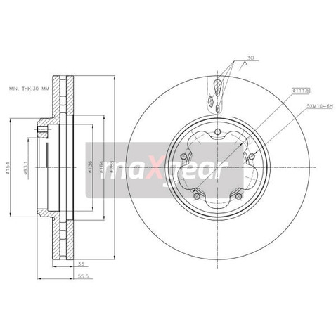 MAXGEAR Tarcza hamulcowa 19-3231