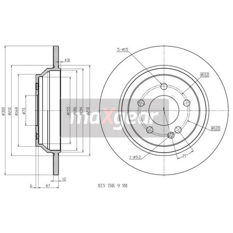 MAXGEAR Tarcza hamulcowa 19-3240