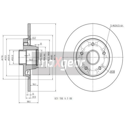 MAXGEAR Tarcza hamulcowa 19-3228