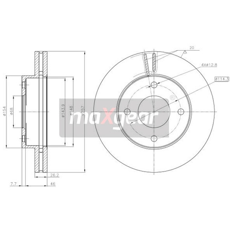 MAXGEAR Tarcza hamulcowa 19-3217