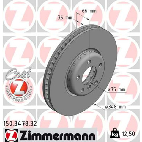 Zimmermann Tarcza hamulcowa 150.3478.32