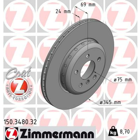 Zimmermann Tarcza hamulcowa 150.3480.32