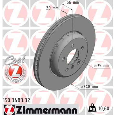 Tarcza hamulcowa ZIMMERMANN 150.3483.32