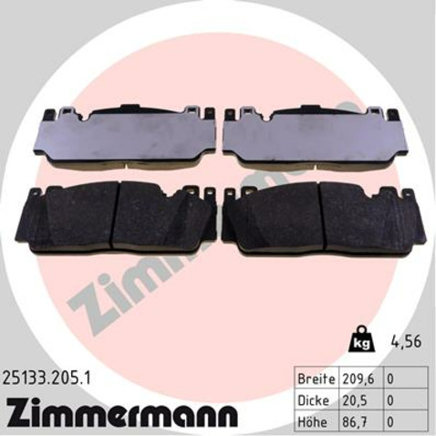 Klocki hamulcowe - komplet ZIMMERMANN 25133.205.1