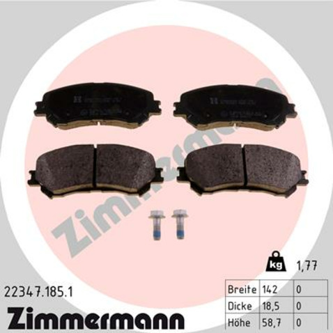 Klocki hamulcowe - komplet ZIMMERMANN 22347.185.1