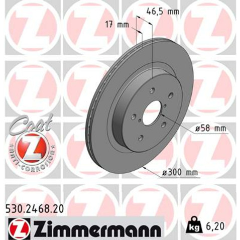 Zimmermann Tarcza hamulcowa 530.2468.20