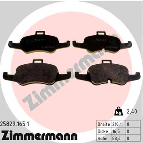 Klocki hamulcowe - komplet ZIMMERMANN 25829.165.1