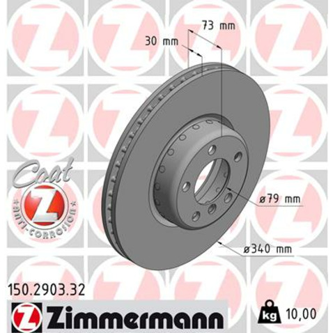 Tarcza hamulcowa ZIMMERMANN 150.2903.32