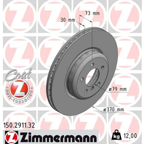 Tarcza hamulcowa ZIMMERMANN 150.2911.32