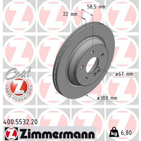 Zimmermann Tarcza hamulcowa 400.5532.20