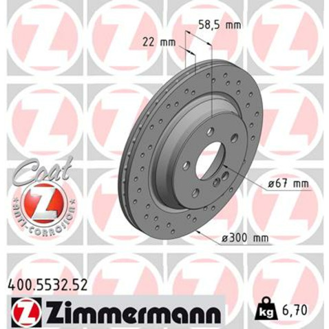 Zimmermann Tarcza hamulcowa 400.5532.52