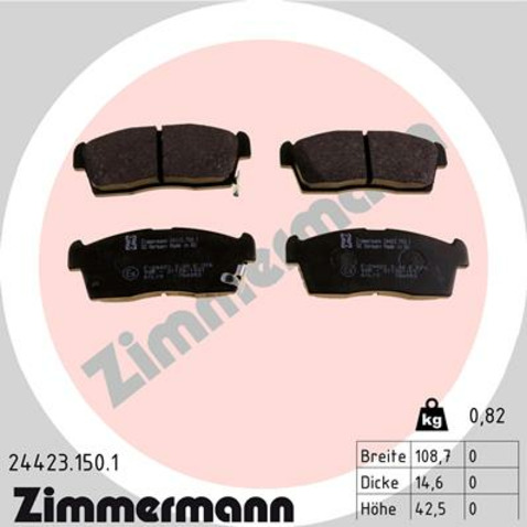 Klocki hamulcowe - komplet ZIMMERMANN 24423.150.1
