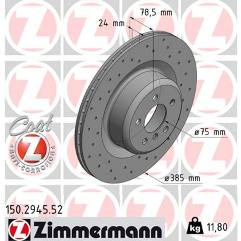 Zimmermann Tarcza hamulcowa 150.2945.52