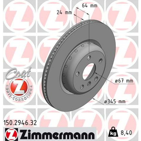 Zimmermann Tarcza hamulcowa 150.2946.32
