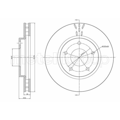 METELLI Tarcza hamulcowa 23-1269C