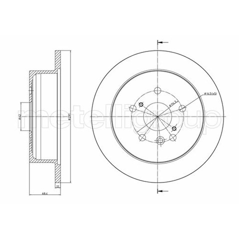 METELLI Tarcza hamulcowa 23-0802C