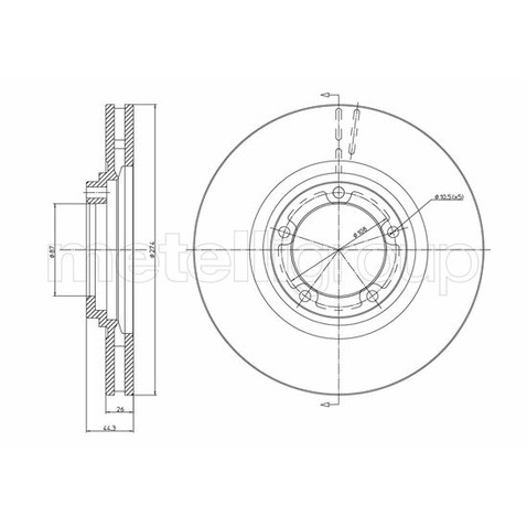 METELLI Tarcza hamulcowa 23-1079C