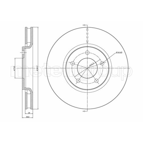 METELLI Tarcza hamulcowa 23-0780C