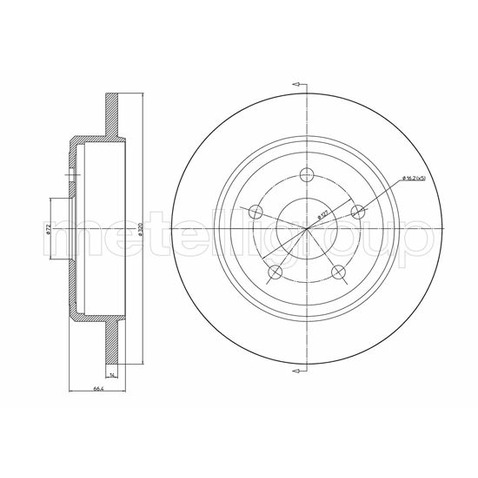 METELLI Tarcza hamulcowa 23-1546C