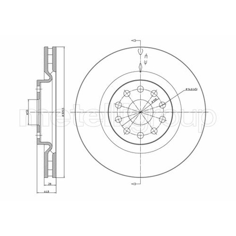 METELLI Tarcza hamulcowa 23-0611C