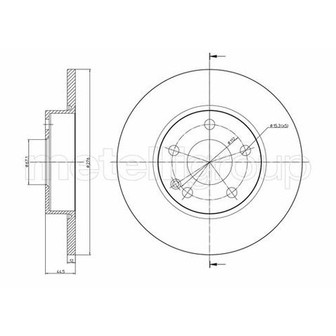 METELLI Tarcza hamulcowa 23-0830C