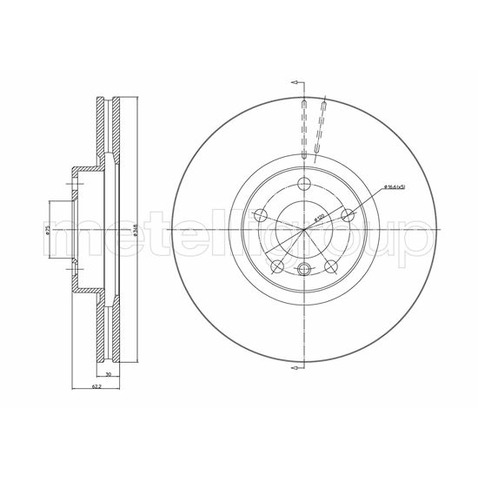 METELLI Tarcza hamulcowa 23-1326C