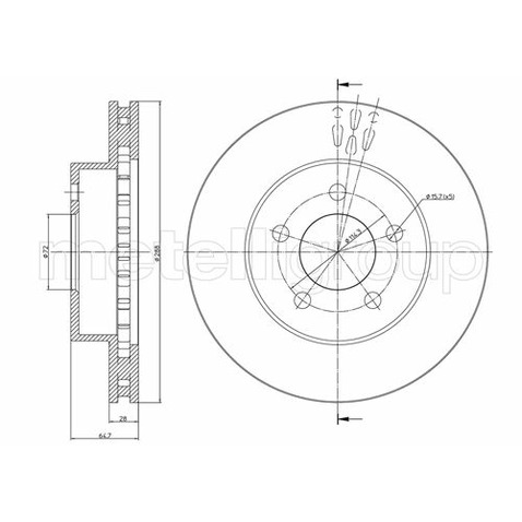 METELLI Tarcza hamulcowa 23-0781C